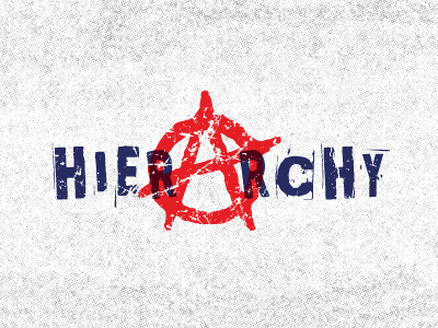 Hierarchy Logo anarchy cool creative design grunge hierarchy punkstyle typography wordmark