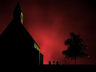 Church Cemetery c4d lighting