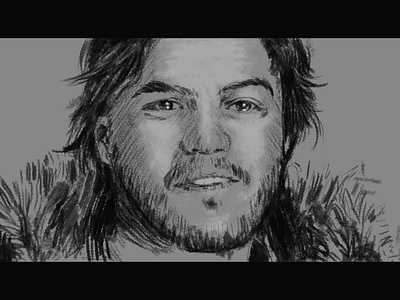 Into the wild blackandwhite brush digitalart digitalartwork drawing emile hirsch fanart graphic illustration illustrator into the wild line drawing lineart movie scenes sketch