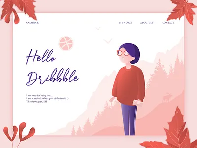 Hello Dribbble canada girl hello dribble hellodribbble illustration