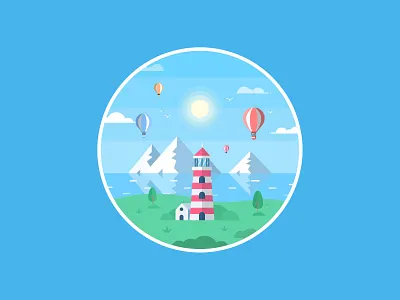 Hot travel 插图 景观