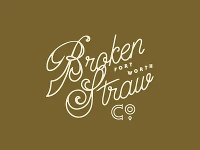 Brokenstraw Script Lockup ephemera letterheadfonts lhf logo logo design logotype monoline script serif gothic typedesign typography vintage