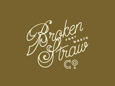 Brokenstraw Script Lockup ephemera letterheadfonts lhf logo logo design logotype monoline script serif gothic typedesign typography vintage