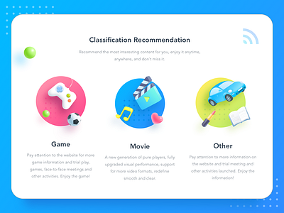 Interest recommendation ui 品牌 商标 插图 蓝色 设计