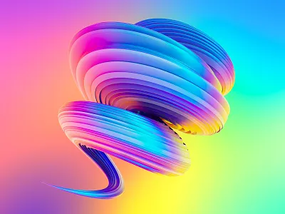 Awesome Twisted Shapes #2 3d 3d art 3d illustration 3dart c4d cgi cinema 4d cinema4d creative market graphics holographic illustration liquid neon octane octanerender shape