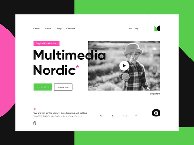 MultimediaNordic Site app branding colors debuts design flat icon identity illustration logo minimal screen site type typography ui ux web webdesign website
