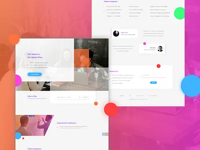 SmartTutor Web Design brand branding clean design education flat graphic design identity minimal ui ux web website