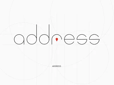 Address font font design illustration logo red