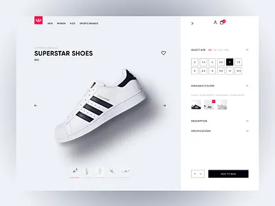 Shoe webshop adidas minimal nike online shopping purchase shoe shoes shopping bag sneakers ui user friendly ux vans webdesign webshop webstore