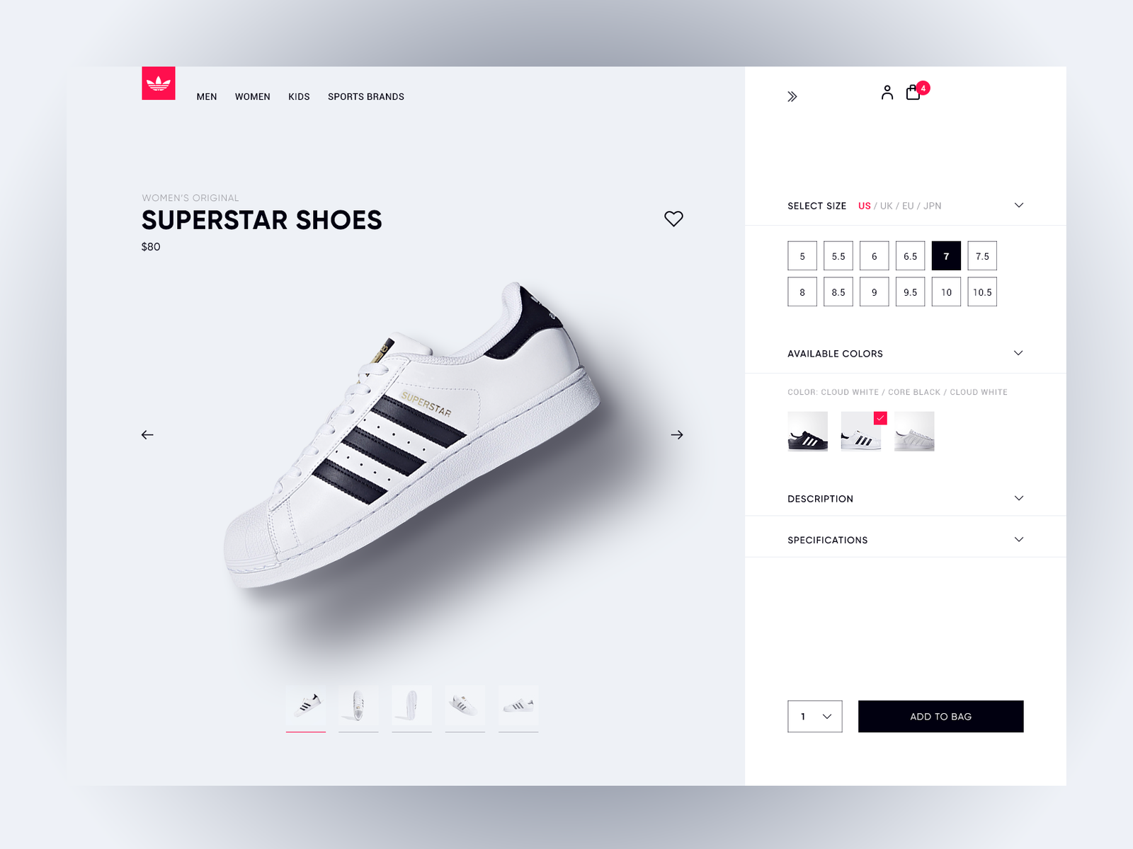 Example of Shoe webshop