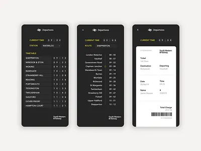 Departures App android app application departures developer freelance ios iphone mobile pixel timetable train