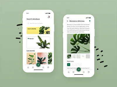 Planty - an urban jungle application for green thumbs app garden mobile organic pastel plants ui ux