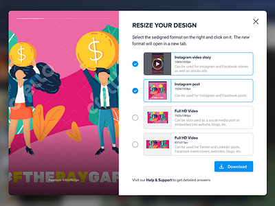 Crello Preview popUP design popup form ui ux web website