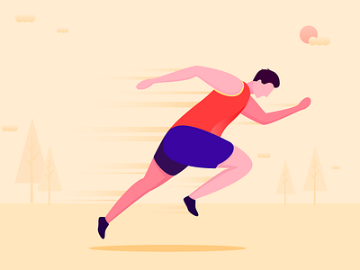 running colors design graphic illustration illustrator vector