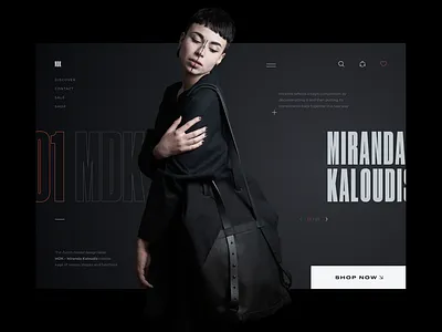 MDK / Home Page black design fashion minimal typography ui ux ux ui web design