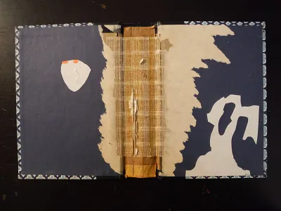 Twister Ripped His Face Clean Off abstract collage cut paper illustration mixed media