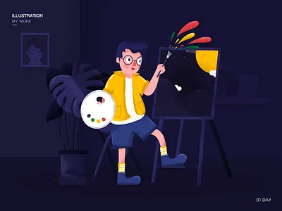 My work app design illustration ui