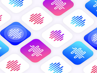 Icons for dictaphone app design flat icon minimal ui vector web