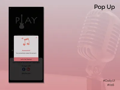 Pop-Up / Overlay dailyui overlay popup ui