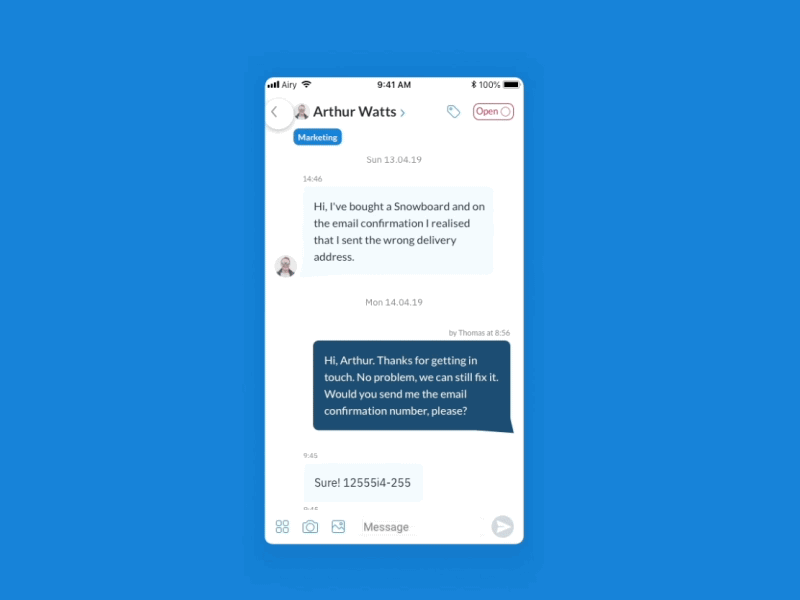 Adding tags to a contact airy chat tags