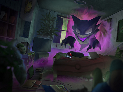 Haunter Fan Art character color drawing gengar haunter illustration pokemon pokemon go