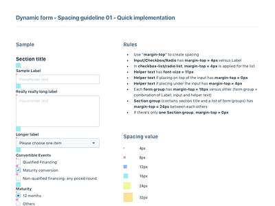Spacing Guideline 01 design system form ui webapp