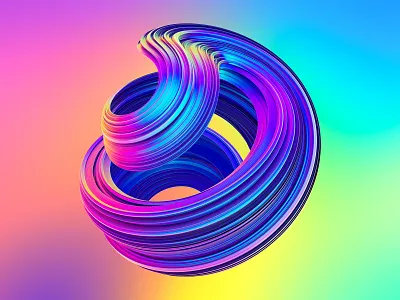Awesome Twisted Shapes #3 3d 3d art 3d illustration c4d cgi cinema 4d cinema4d creative market fluid holographic liquid neon octane octanerender shapes twisted