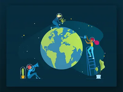 World Environment Day earth ecology enviroment galaxy green illustration recycle space world world enviroment day