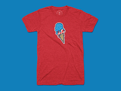Freedom Cone america cone drip freedom ice cream red white blue stars stars and stripes summer usa