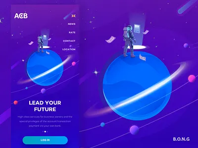 ACB App Redesign bank app design intro screen mobile ui splashscreen uiux