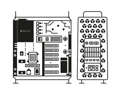 Mac Pro 2019 2019 apple ilustration lineart mac pro