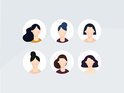 People avatar design flat illustration ui vector web