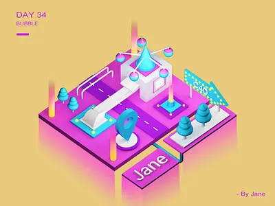 Small Ferris Wheel Scene Modeling Design c4d 场景 建模 摩天轮