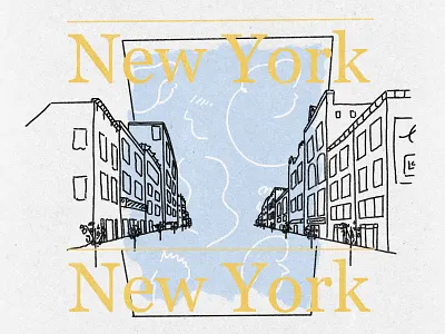 people and places illustration new york procreate typography