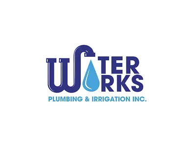 Water rks unique logo design word mark
