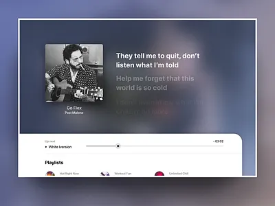 Apple TV - Music lyric display apple ios lyrics music player tv ui ux