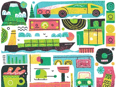 Cut & Paste design editorial flat graphic icon icons illustration pattern retro texture vector vintage