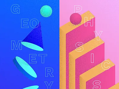 #1 Educational app / Illustrations 🎓 app education educational geometry illustration illustrator learn mobile parallax physics