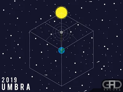 Umbra 2019 earth eclipse flat flat design illustration illustrator minimal minimalism moon star stars sun umbra vector