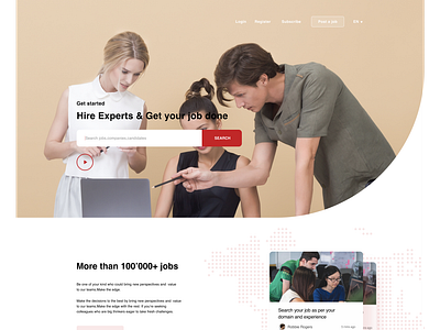 Job Portal-Landing Page concept concept design job listing job portal job search job website landing page uidesign uxdesign website concept website design