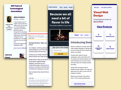 FreeCodeCamp Certificate Projects — Mobile Views mobile web web design