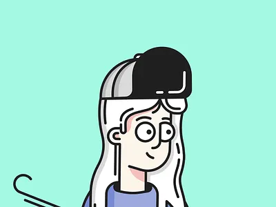 Kick Flip Under Flip design flat flip girl hat illustration illustrator kick line skate under vector