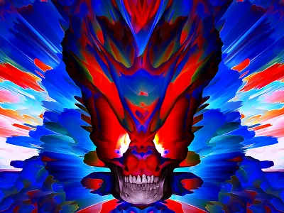 Crystal Skull Experiment 2019 abstract abstract art abstract design art artis blast colorful creativity daily design experiment illustration india indianartist kolkata photoshop skull skull art skullart space