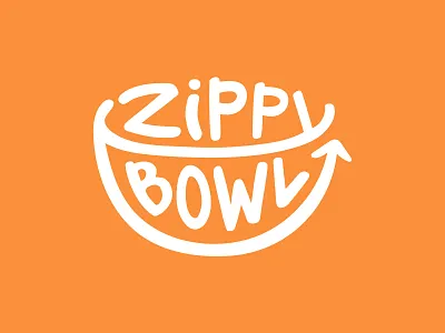 Zippybowl Logo food logo hand drawn handdrawn logo handdrawn type handlettering handmade logo logo a day logo mark logodesign logomark logos logotype