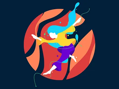 Flow character design illustration illustrator vector woman