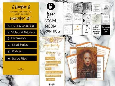 Social Media Graphics and PDF instagram lead magnet pdf pinterest social media design