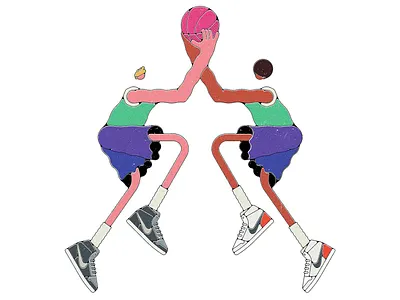Daily Doodle basketball doodle doodles editorial editorial illustration illustraion nike