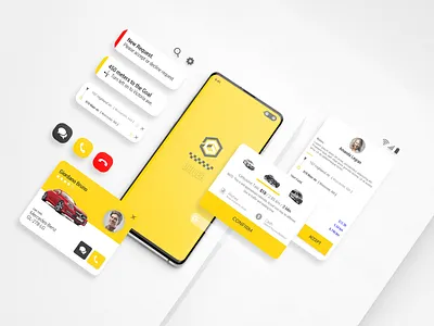 GiTex - Taxi Ui Kit for Mobile App mobile app mobile app design mobile ui taxi taxi app taxi booking app taxi driver