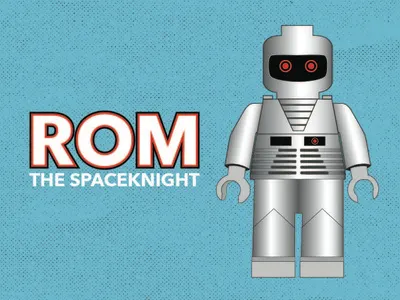 ROM Lego Illustration comic book illustration simple vector vintage