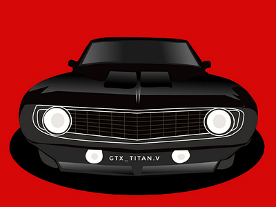 1969 Chevy Camaro illustration art illustrator